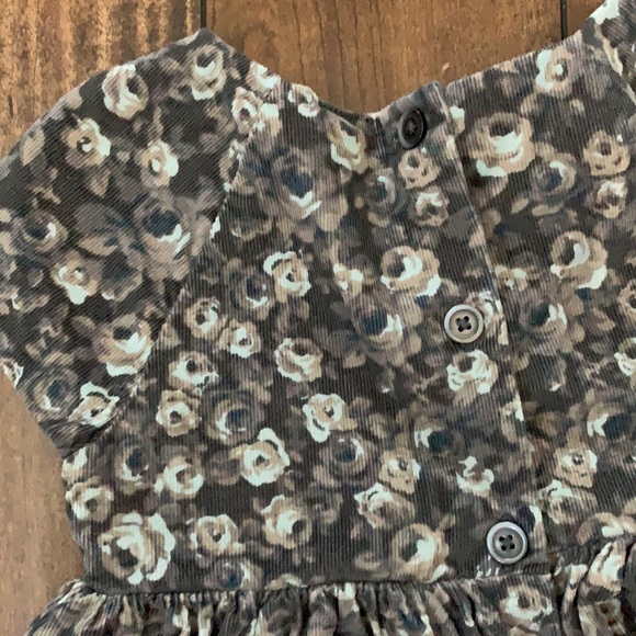 EUC Corduroy Flower Button Down Zipper Pocket Dress - Picture 5 of 5